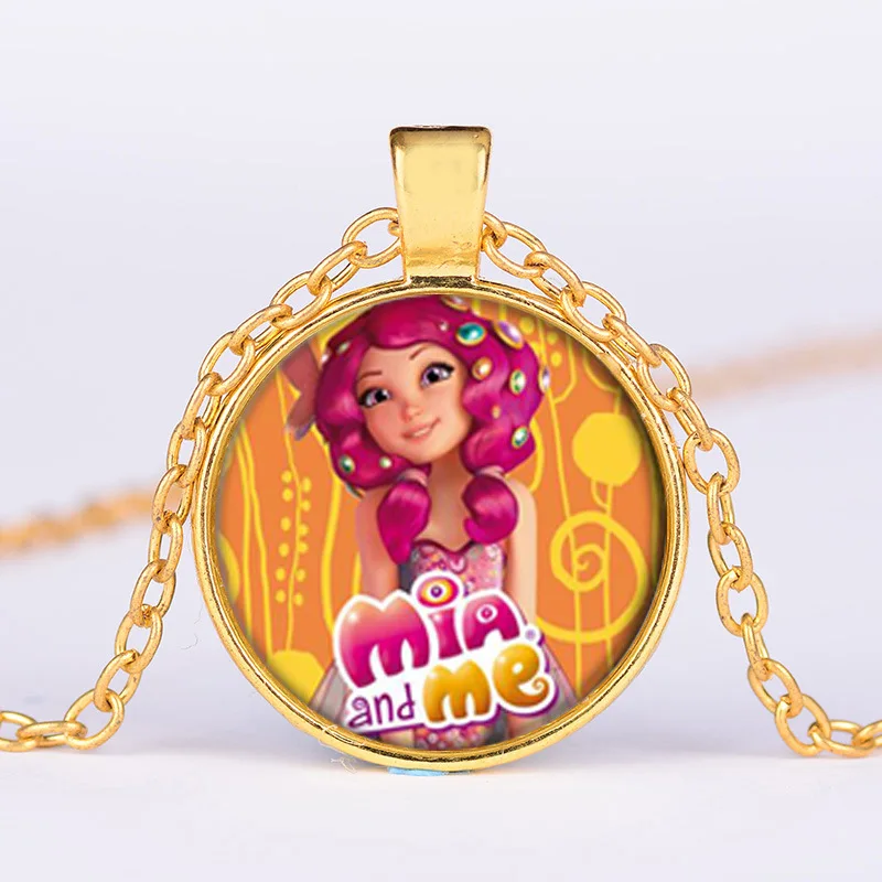SONGDA классические розовые волосы и Fairy Elf девочка Мия стекло Время камень кулон