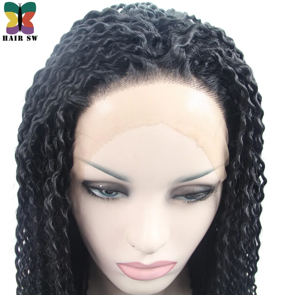 HAIR SW Длинные вьющийся кудрявые волосы твист крючком Синтетические на кружеве