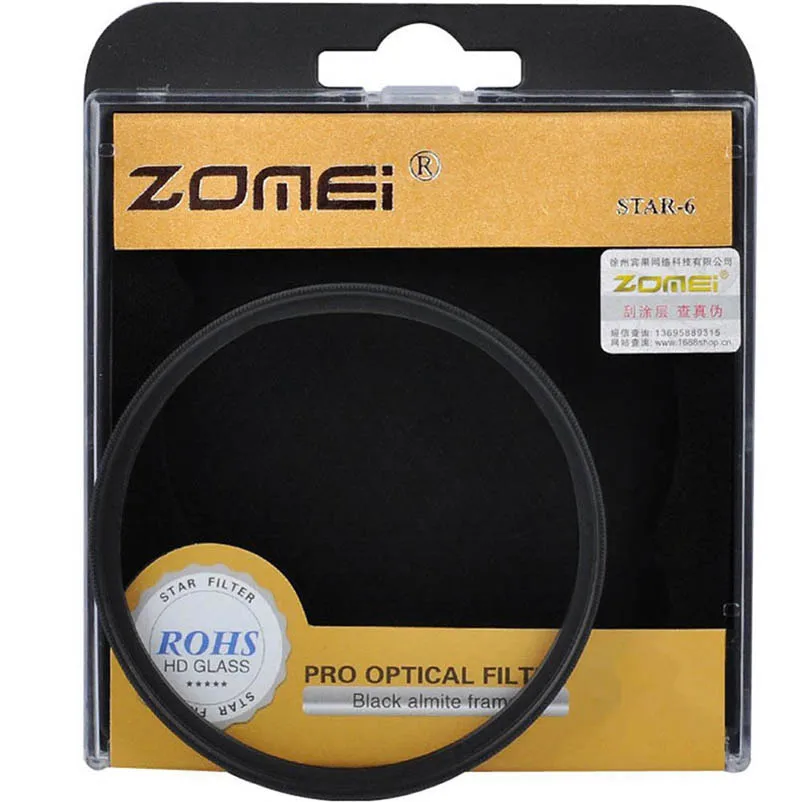 

Premium Original Zomei 72mm Professional Star Filter 4 Line Point 4PT for Canon Eos Nikon Sony Pentax Olympus DSLR Camera Lens
