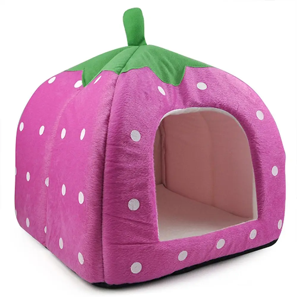MEOF Мягкая Клубника для питомцев Igloo Кошка Кровать дом собаки питомник собачка Мода подушка корзина