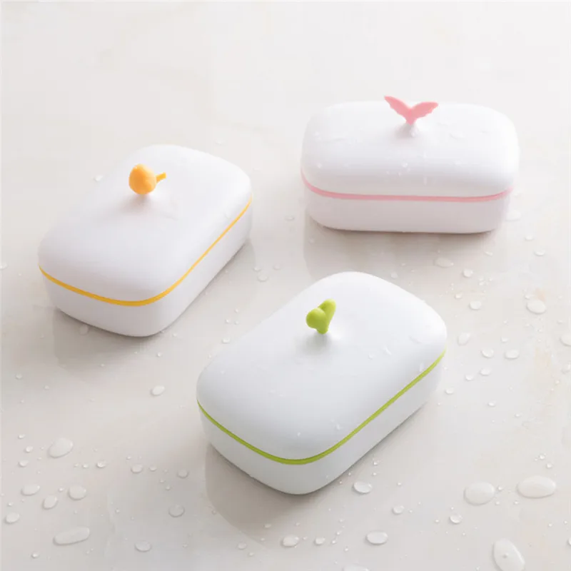 

Multi-functional Storage Soap Box Fresh Double-layer Drain Wash Soap Set Easy To Carry Soap Box High Quality New Arrive Hot Sale