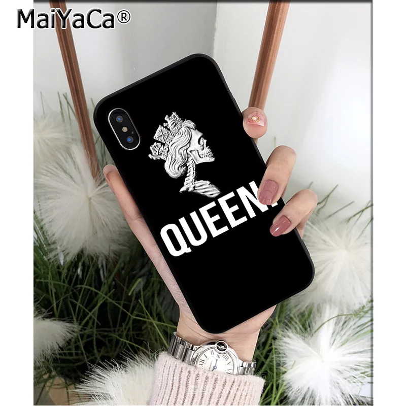 A3 MaiYaCa Crown King queen высококачественный чехол для телефона для iPhone X XS MAX 6 6S 7 7plus 8 8Plus 5 5S XR - Цвет: A3