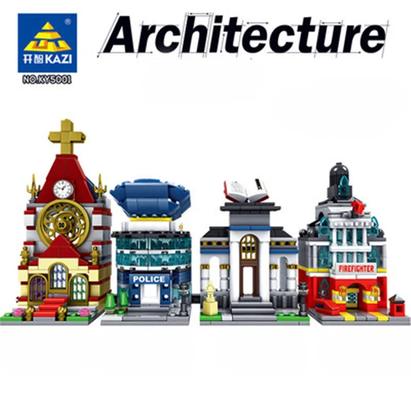 1 шт. забавные военные армейские Кирпичи Строительные полицейские блоки Пожарная