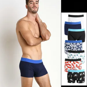 Нижнее белье PINK HEROES брендовые шорты-боксеры, мужское нижнее белье, хлопковые мужские трусы с принтом, с рисунком арбуза, мороженого, кокосовой пальмы