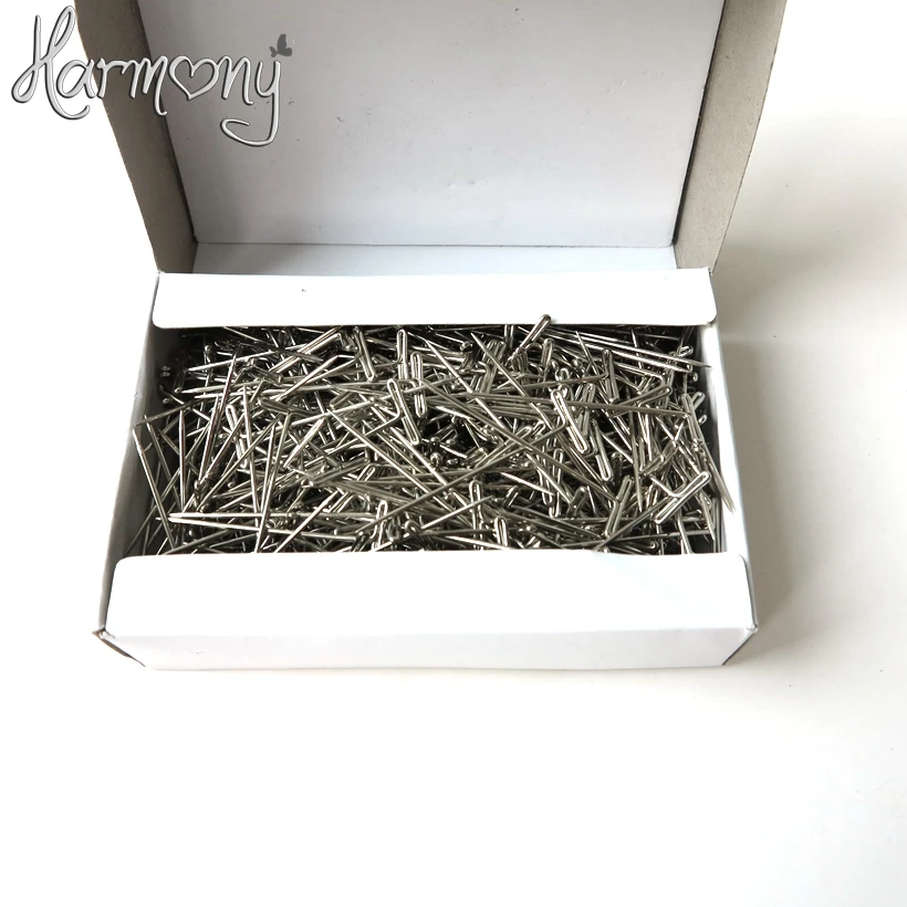 800pcs 14mm width 51mm length T pin for wig fix on canvas block head wig toupee making tools