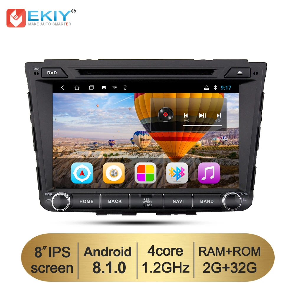EKIY 8 ''Автомобильный мультимедийный gps навигационная система для hyundai Creta IX25 2din Android 8,1 TDA7851 Стерео DVD Радио Видео плеер wifi