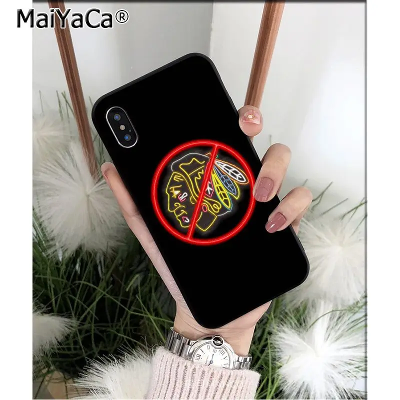 A5 MaiYaCa Chicago Blackhawks ТПУ Мягкие аксессуары для телефонов чехол для телефона для iPhone X XS MAX 6 6S 7 7plus 8 8Plus 5 5S XR - Цвет: A5