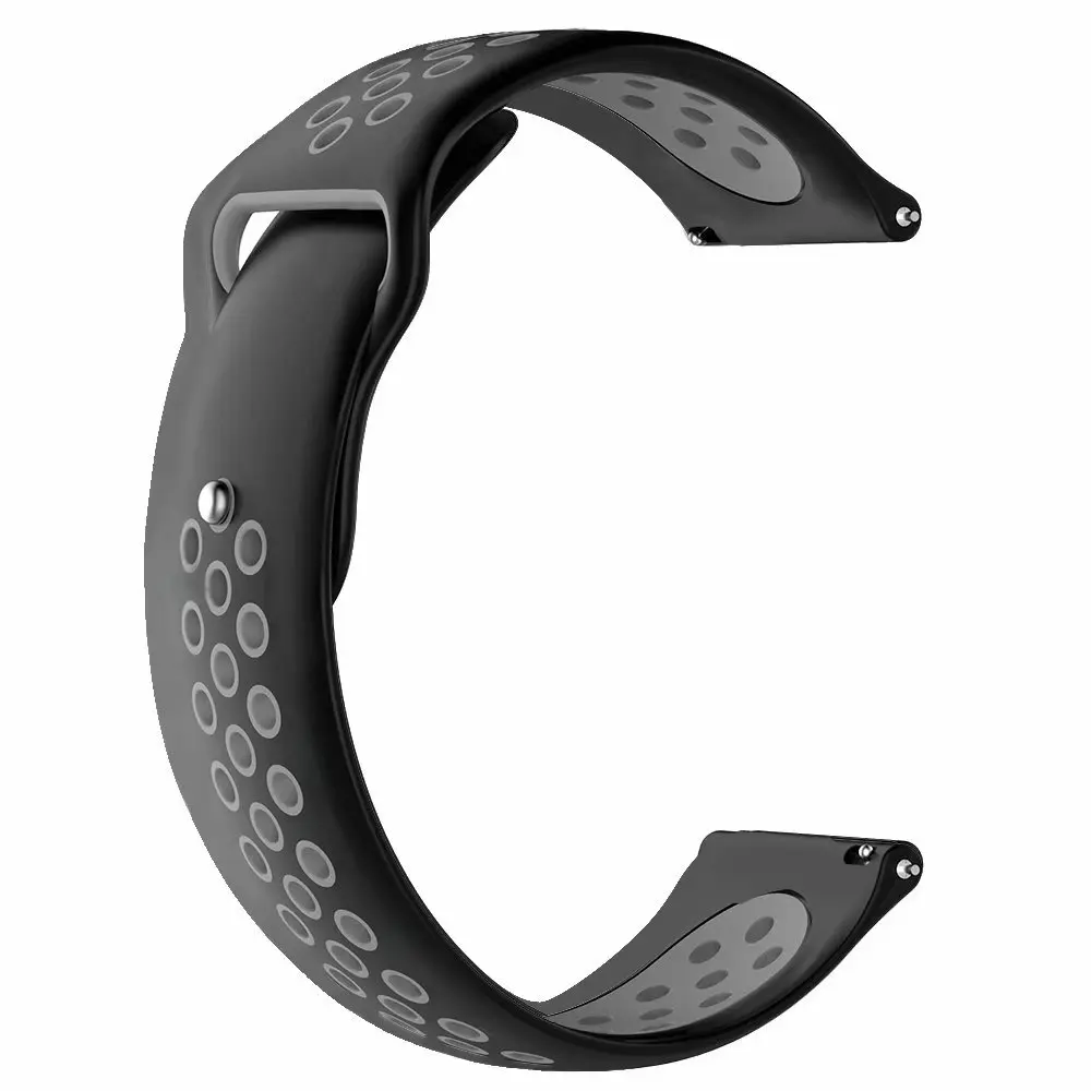 22 мм 20 мм спортивный ремешок для samsung gear Sport S2 S3 Galaxy Watch Active 42 мм 46 мм силиконовый ремешок для Huami Pebble Time huawei gt 2
