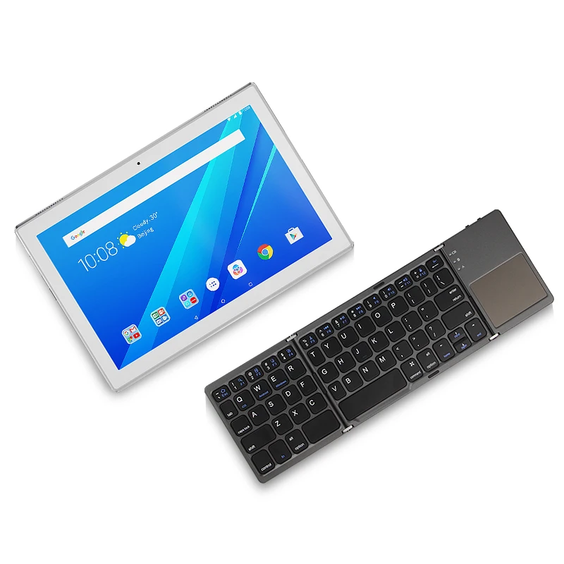 Три сложенный беспроводная клавиатура Bluetooth для lenovo Tab P10 M10 E7 E10 E8 Yoga 3 10 8 плюс