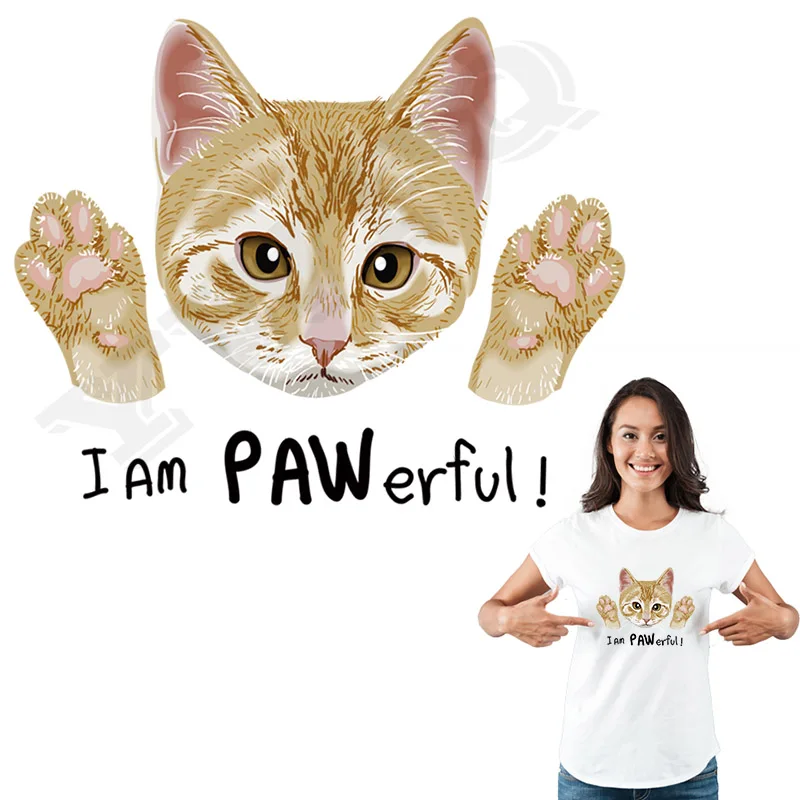 Утюжок для одежды нашивки кошек аксессуары теплопередачи DIY моющаяся печать