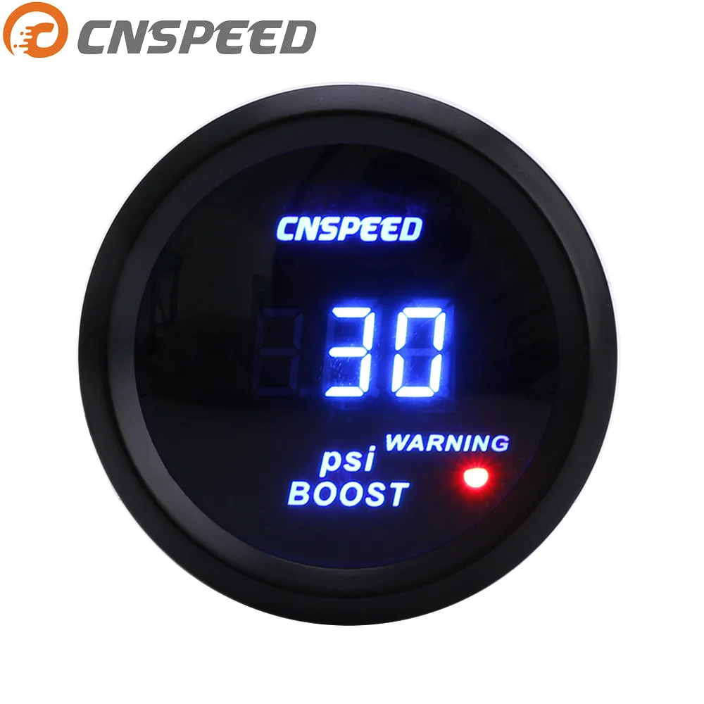 CNSPEED " 52 мм 12 В Авто турбо усилитель калибр-14~ 30PSI с датчиком Цифровой синий светодиод автозапчасти метр турбо комплект YC101332