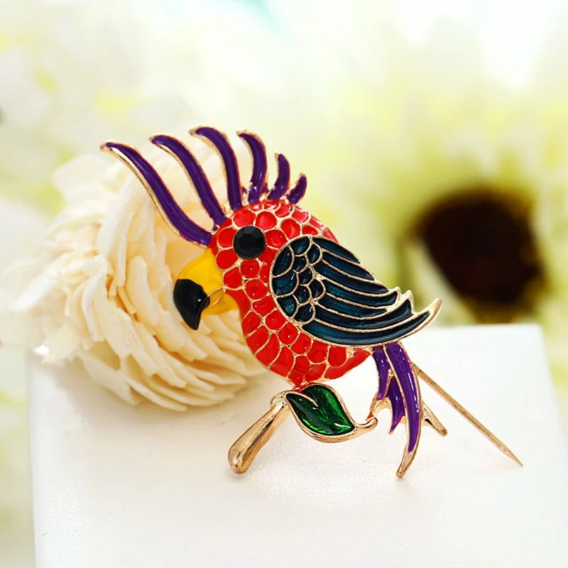 Новый симпатичный эмаль красочные Bird Броши для Для женщин Мода Дизайн животных