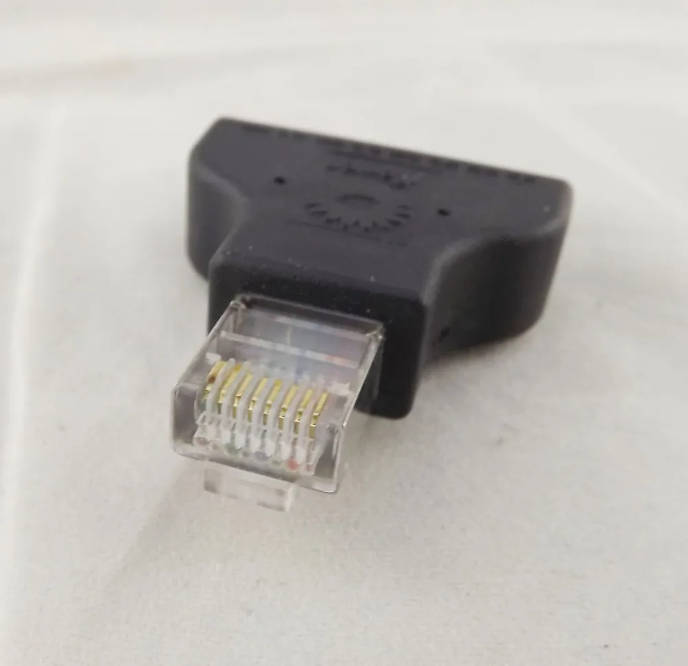 10pcs Ethernet RJ45 Male Plug To AV Screw Terminal 8 Pin Block CCTV Converter Adapter |