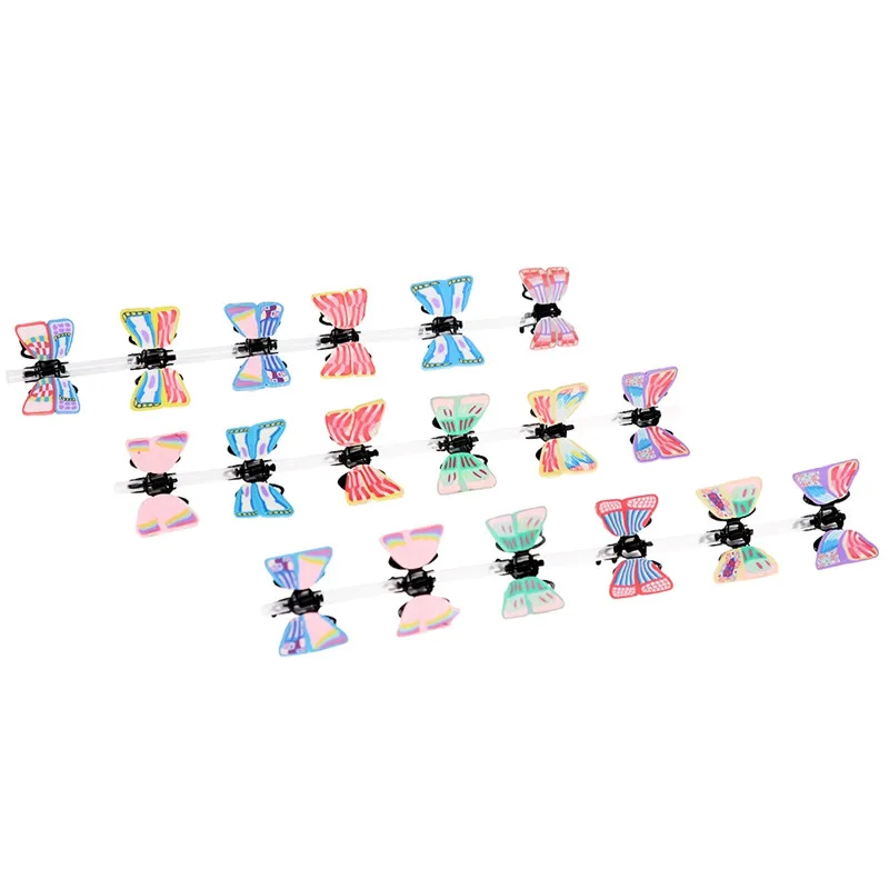 PINKSEE 6 шт смешанных цветов мини бабочка заколки для волос модный головной убор