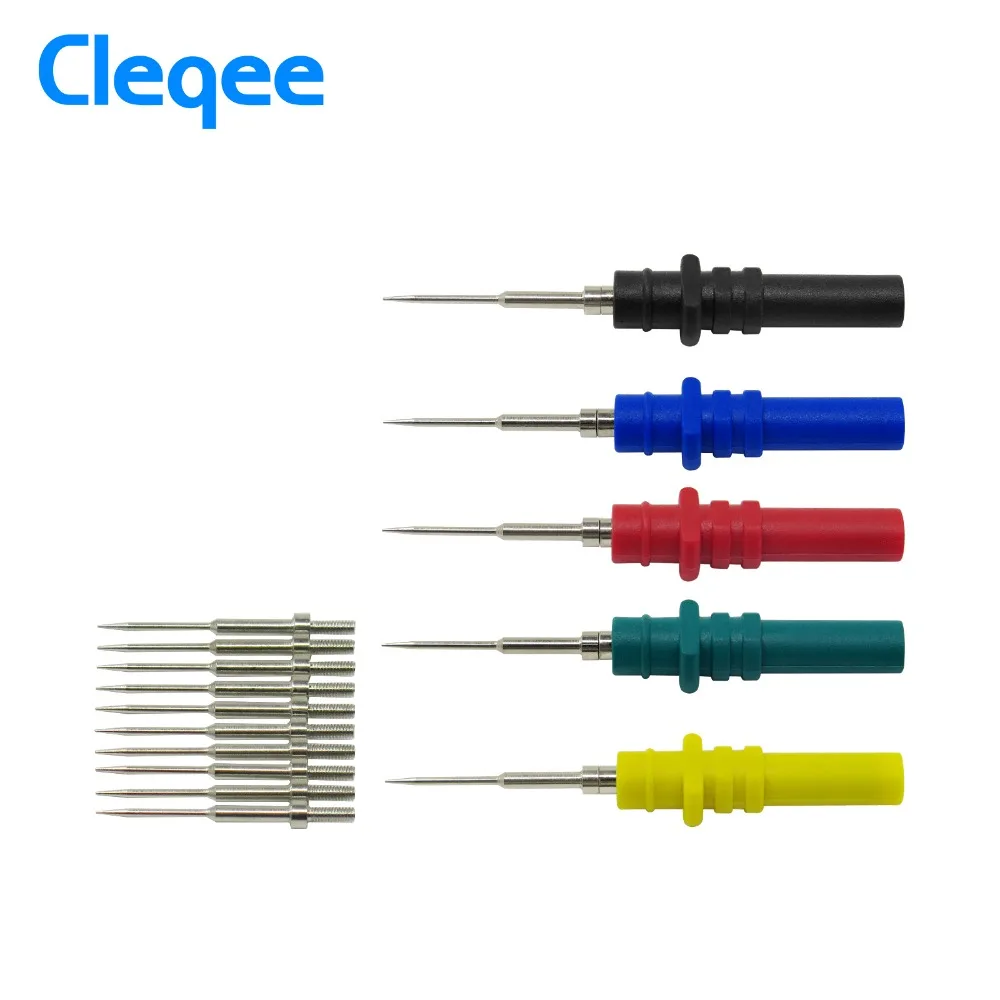 Cleqee P1050B 4 мм комплект тестовых свинцовых штекеров типа банан для мультиметра с