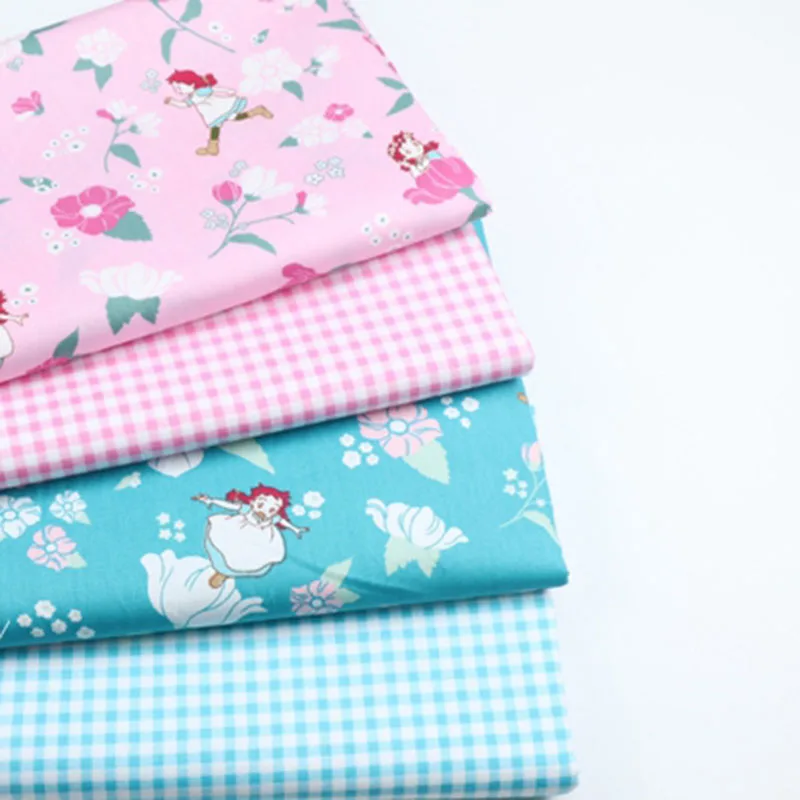 100% хлопок розовый цветок феи ткань для шитья детей Лоскутная Ткань сделай сам