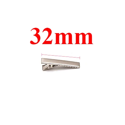 32mm 20pcs Aiovlo 20 шт./лот заколка зубы заколки для волос универсальный плоский один зубец крокодил зажимы ручной работы материал ювелирные аксессуары - Цвет: 32mm 20pcs