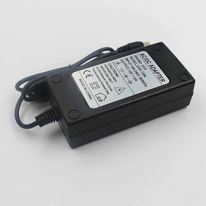 Блок питания на 12 В постоянного тока 6 А переключатель источник для светильник