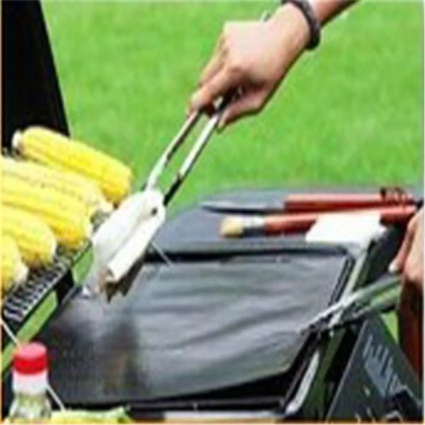 1pc 40X33CM Non Stick PTFE BBQ Liners Oven Liner Grill Foil Barbecue Reusable Teflon Cooking Sheet Free shippig PC871836 | Дом и сад