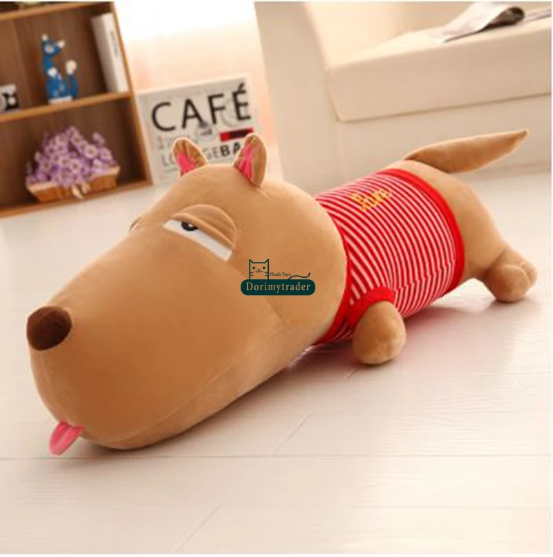 melhor Deitado Dorimytrader 100 Cm Jumbo Mole Animal Cão 39 ''Cães Bonitos Dos Desenhos Animados De Pelúcia Travesseiro Brinquedo De Pelúcia Crianças Boneca Jogo Presente Do Bebê DY61473