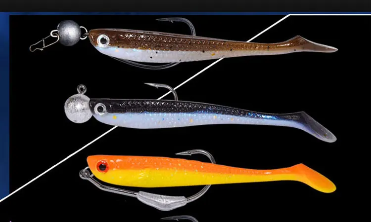 Fishing lures 75mm 2.8g 10pcs Wobblers Lures Easy Shiner Swimbaits Silicone Soft Bait Double Color Carp Artificial Soft Lure