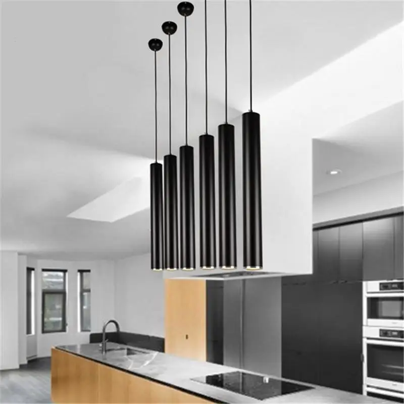 EHOME Modern Pendant Lights for Kitchen Lamp Dining Room Bar Counter Shop Pipe Spot Cylinder 110v 220v|pendant lighting kitchen|modern pendant