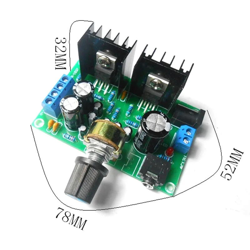 Lusya Mini TDA2030A цифровой аудио усилитель плата 15 Вт + 2 0 Стерео Усилители DC/AC12V DIY F4