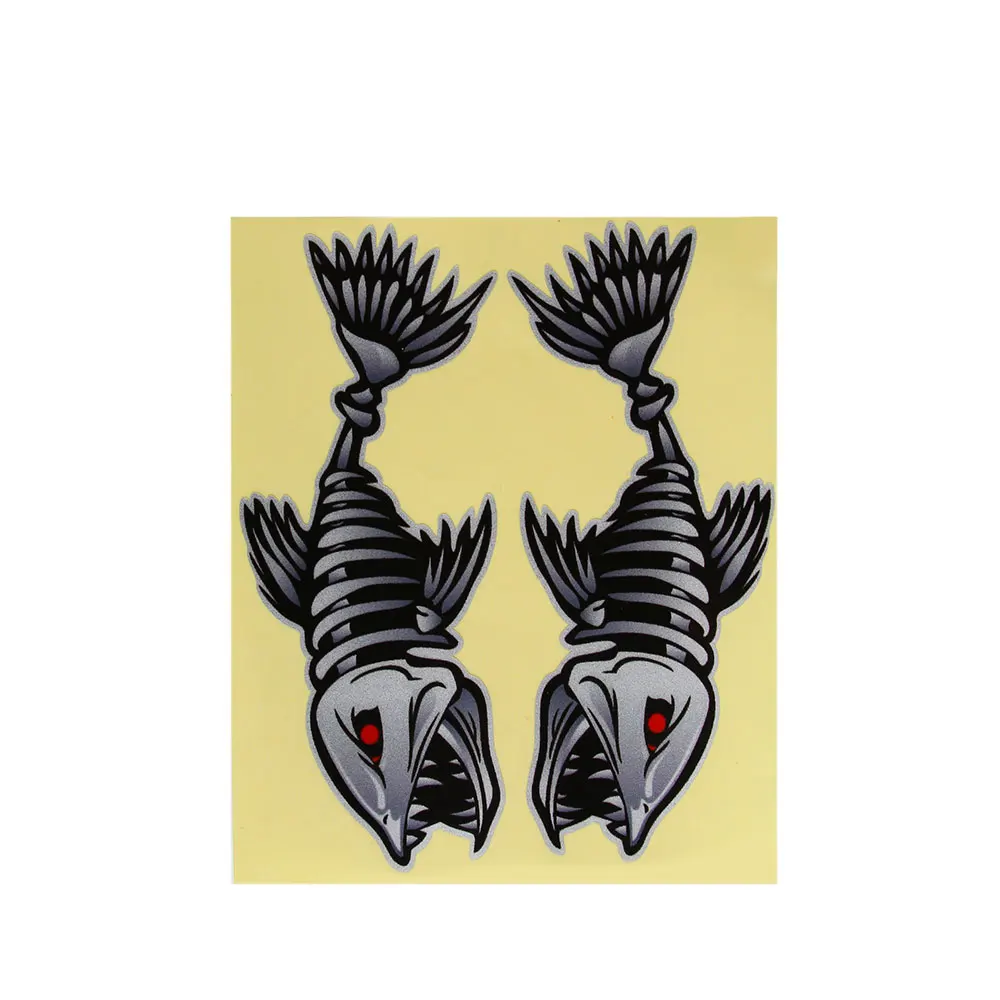 2 шт. скелет рыбные кости виниловая наклейка каяк рыболовные лодки автомобильная