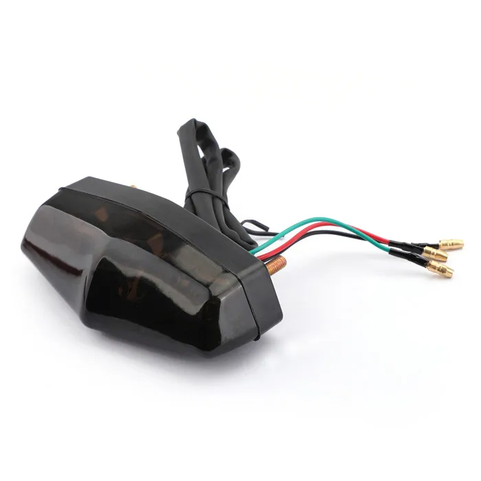 Smoke Artudatech из АБС-пластика для мотоцикла светодиодный красный 12V Стоп бег задний светильник лампа универсальный двигатель аксессуары - Цвет: Smoke