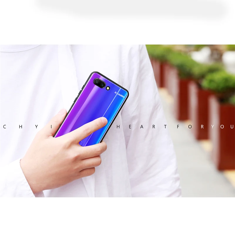 Стеклянный чехол CHYI с бликовым покрытием для Huawei P20 Pro задняя крышка оригинальный