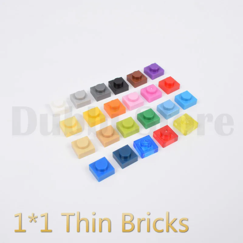 

Dubbi 200pcs/lot Building Blocks Bricks 1*1 Thin Compatible with Brands Educational Toy Multicolor Gift for Children