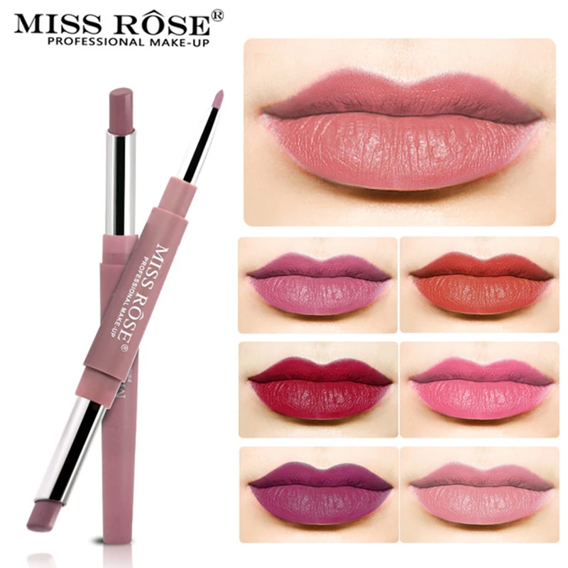 MISS ROSE 2018 Новая 8 видов цветов Губная помада увлажняющая водостойкая матовая