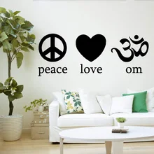 YOYOYU настенные Om Peace Love Символ йоги разум духа корпус настенного
