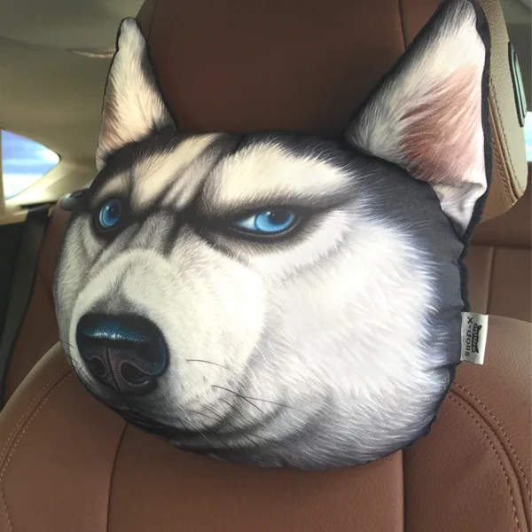 Новинка, 3D принт, собака, кошка, лицо, подголовник для автомобиля, подголовник для шеи, авто подушка для безопасности шеи/Автомобильный подголовник для шеи, без наполнителя - Цвет: 8 Without filler