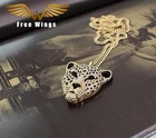 Ожерелье с головой Стразы тигра, Леопардовый винтажные подвески для ожерелий, длинное ожерелье в стиле ретро, Женские Ювелирные изделия