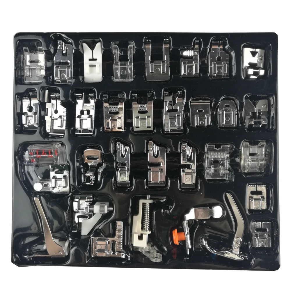 

32pcs/set Domestic Sewing Machine Presser Foot Braiding Blind Stitch Darning Presser Feet Kit Set for Brother Singer Janome