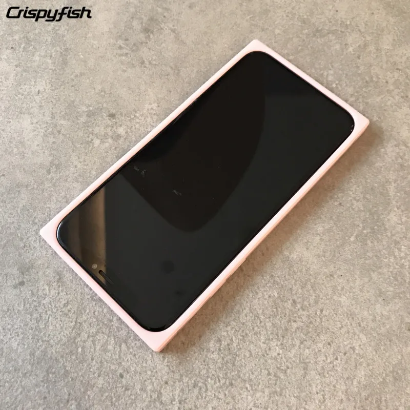 Crispyfish квадратный матовый простой чехол для телефона для iphone 7 8 Plus, мягкий силиконовый чехол из ТПУ для 6 6s X Xs