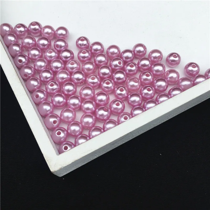 Light Purple 36-500 штук 3/4/5/6/8 мм Цвет Прямые рваные имитация жемчуга DIY ручной работы из бисера бусины Материал для колье и сумки аксессуары - Цвет: Light Purple