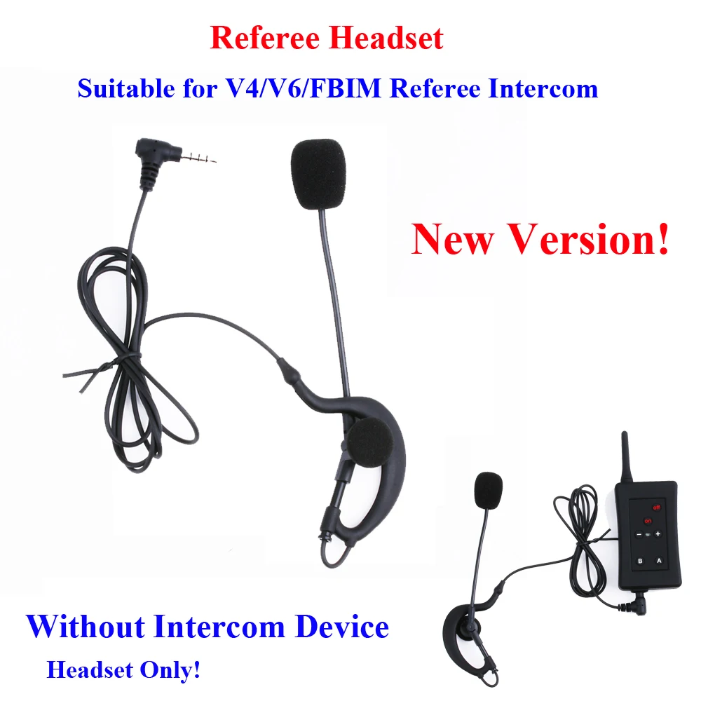 Vnetphone футбол рефери домофон микрофон гарнитура наушники и тренер для V6/V4/FBIM