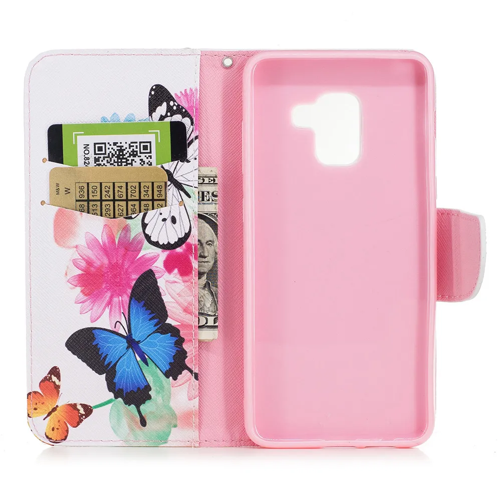 JFWEN для Funda samsung Galaxy A6 A8 Чехол-кошелек кожаный флип-чехол для телефона для Coque samsung A6 J4 J6 A8 Plus чехол-крышка