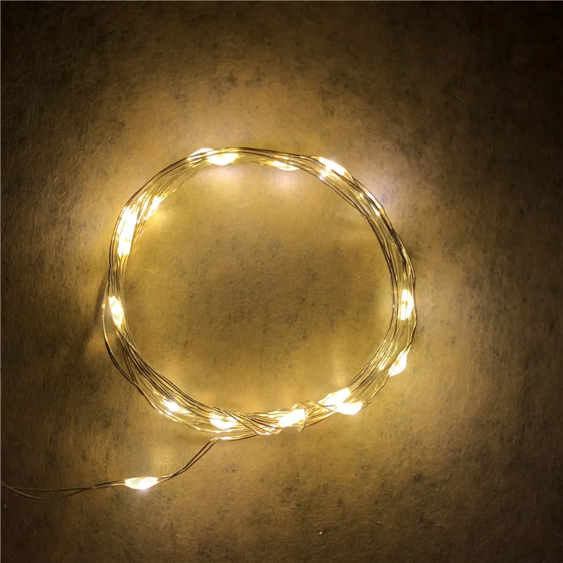 2M 20LEDs Mini LED Holiday String Lights Micro Waterproof Lamp Indoor Wedding Light for Home Decoration Christmas Glass Craft | Лампы и