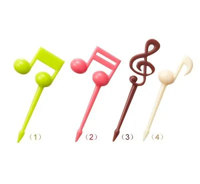 16 шт./компл. мило музыкальная нота фруктовая вилка Эко дружественных Пластик