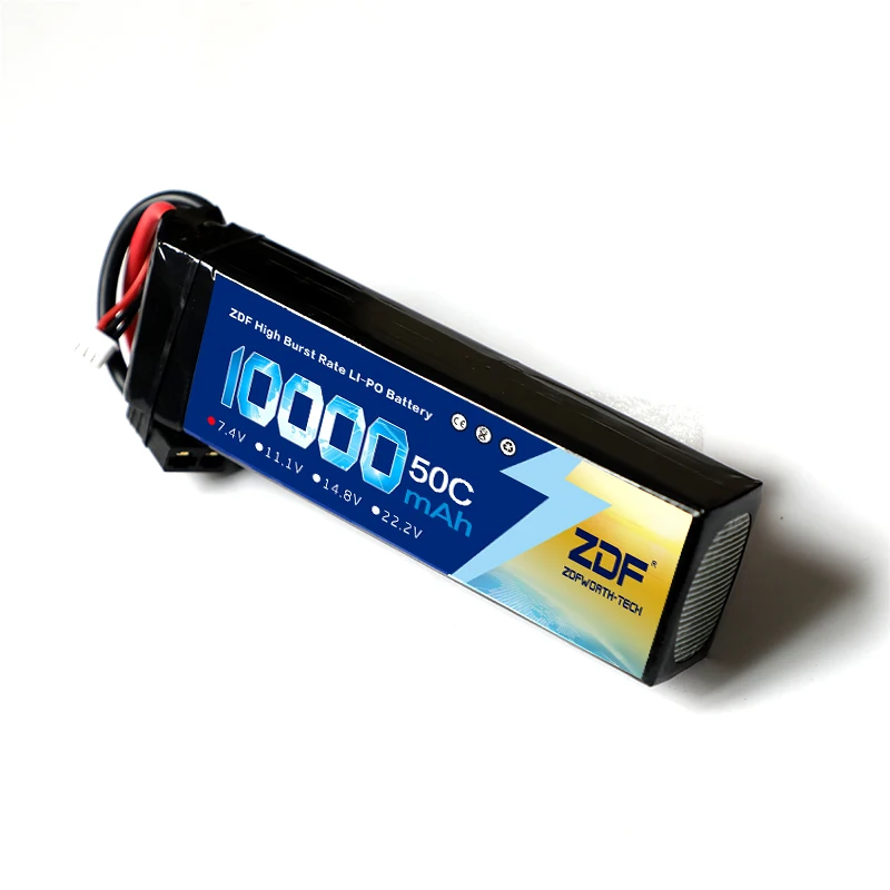 ZDF Power Lipo Battery 2S 7 4 V 10000mah 50C Max 100C для rc Airplane Traxxas RC Truck 1/8 1/10 Car Boat Support оптовая