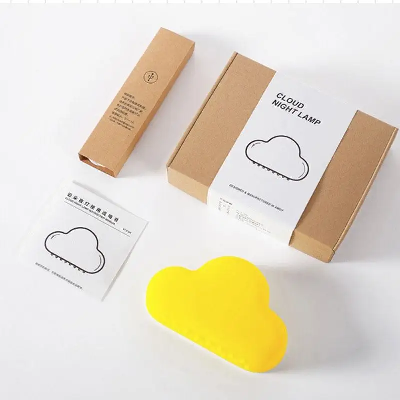 Облачный ночник беспроводные настенные светильники LED USB голосовой датчик