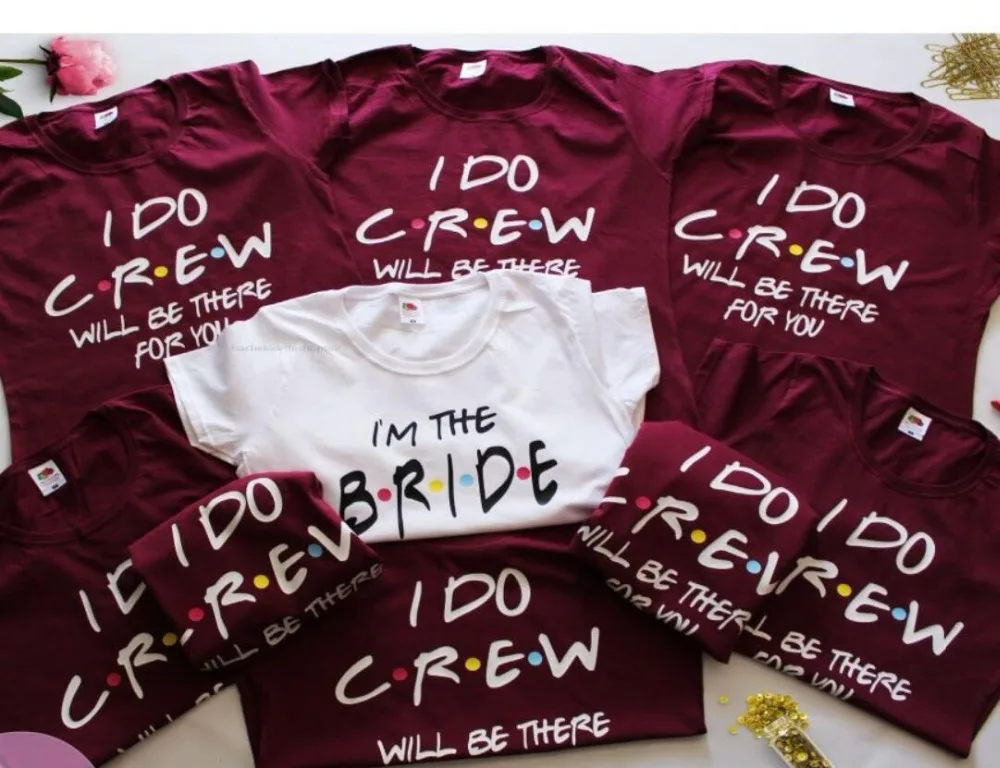 Персонализированные рубашки I DO Crew для свадебвечерние вечеринки подружки