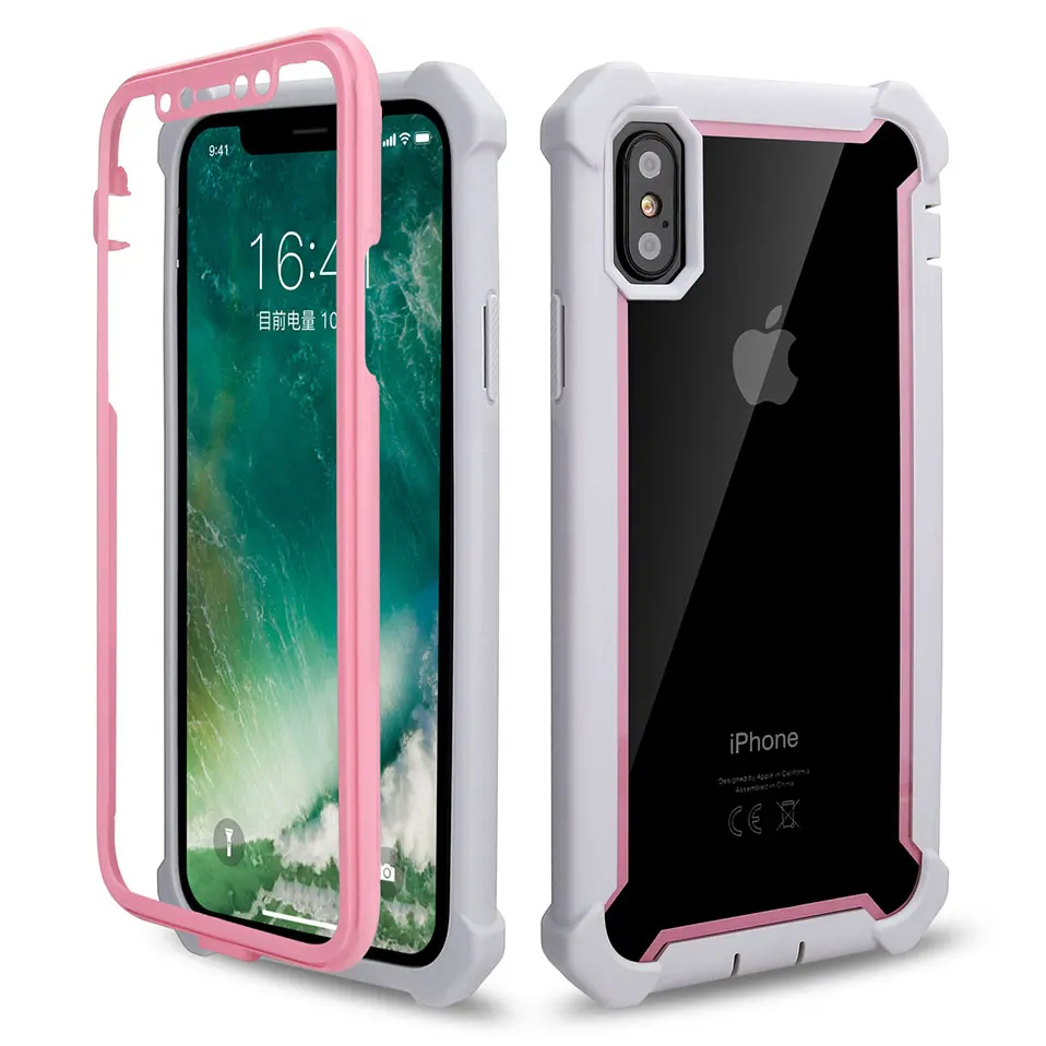 Space transparent protective shell For iPhone 6 7 8 X TPU+PC Plus 6S Capa Funda Covers |