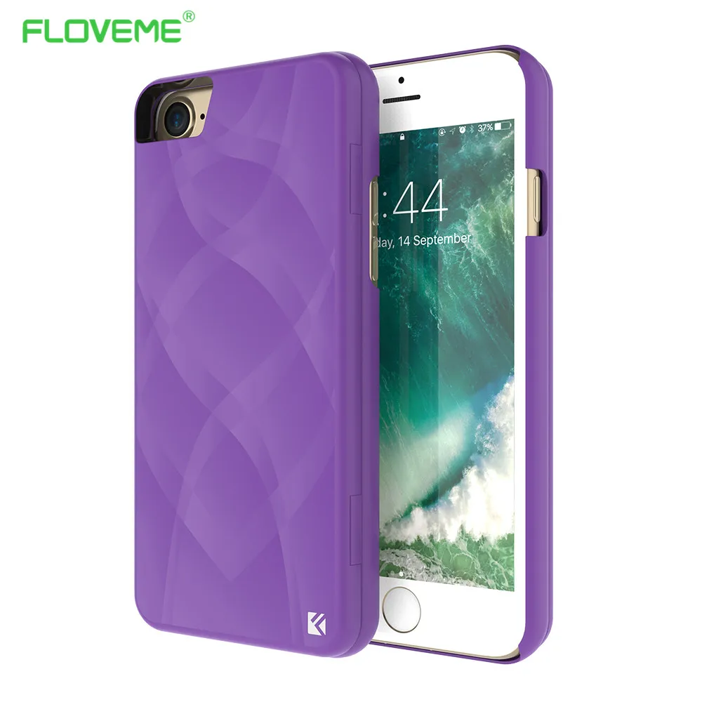 FLOVEME зеркальный чехол для iPhone 6 6s 7 8 Plus зеркальная крышка Держатель карт