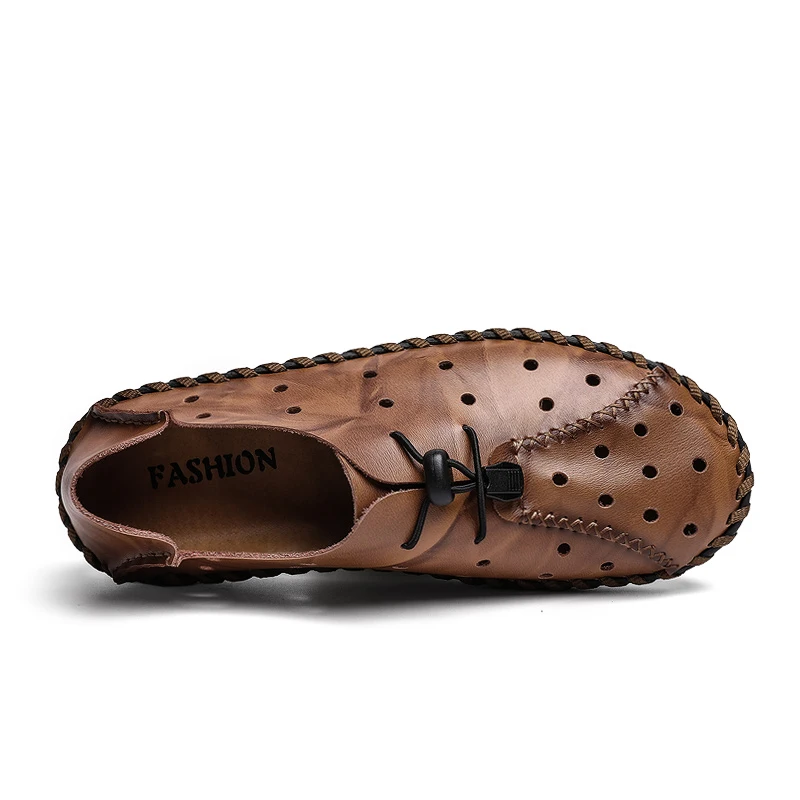 ZUNYU Men's Driving Shoes 2019 Men Leather Loafers Fashion Handmade Soft Breathable Air Hole Moccasins Flats 38-48 | Обувь