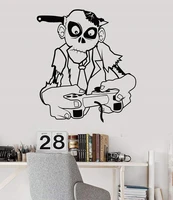 vinyl wall decal zombie game area game player teen room video game joystick sticker internet bar fashion wall sticker yx11