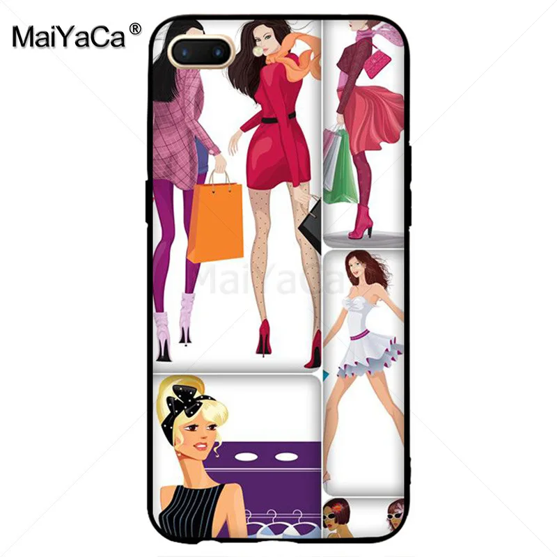 MaiYaCa Beautiful summer Love Dress Shopping travel Girl Phone Case for OPPO R9s R11 R9 R15 casefor vivo X9sPLUS X20plus case | Мобильные